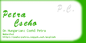 petra cseho business card