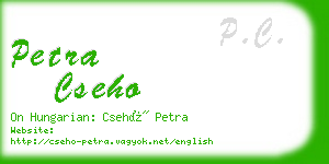 petra cseho business card